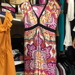 Pink, orange, yellow dress